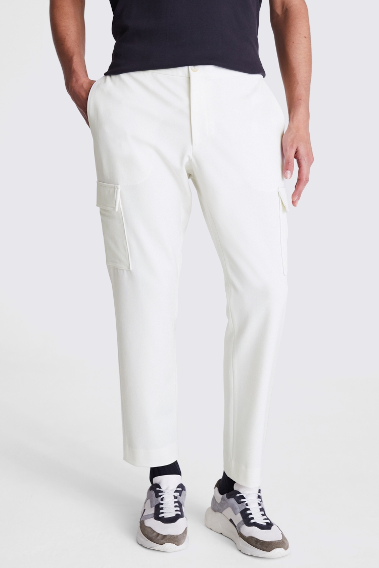 Slim Fit Khaki Donegal Trousers   Buy Online at Moss