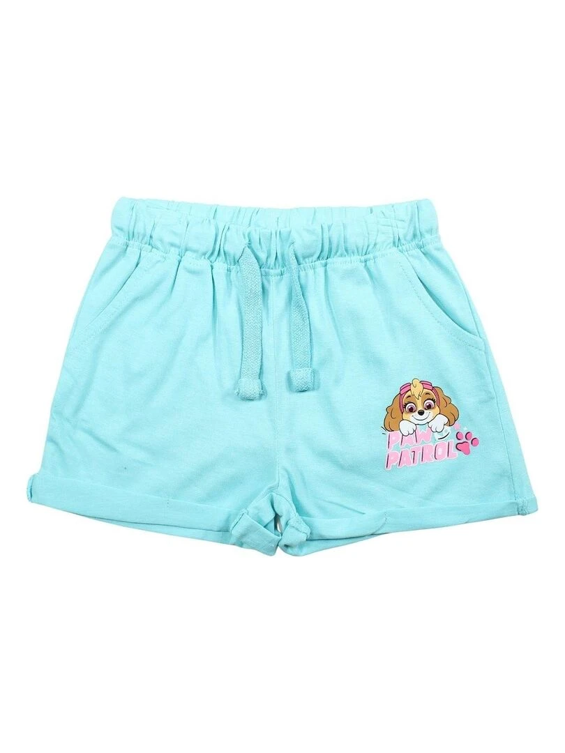 Paw Patrol   Ensemble ​​T shirt short fille Imprimé La Pat' Patrouille   Bleu