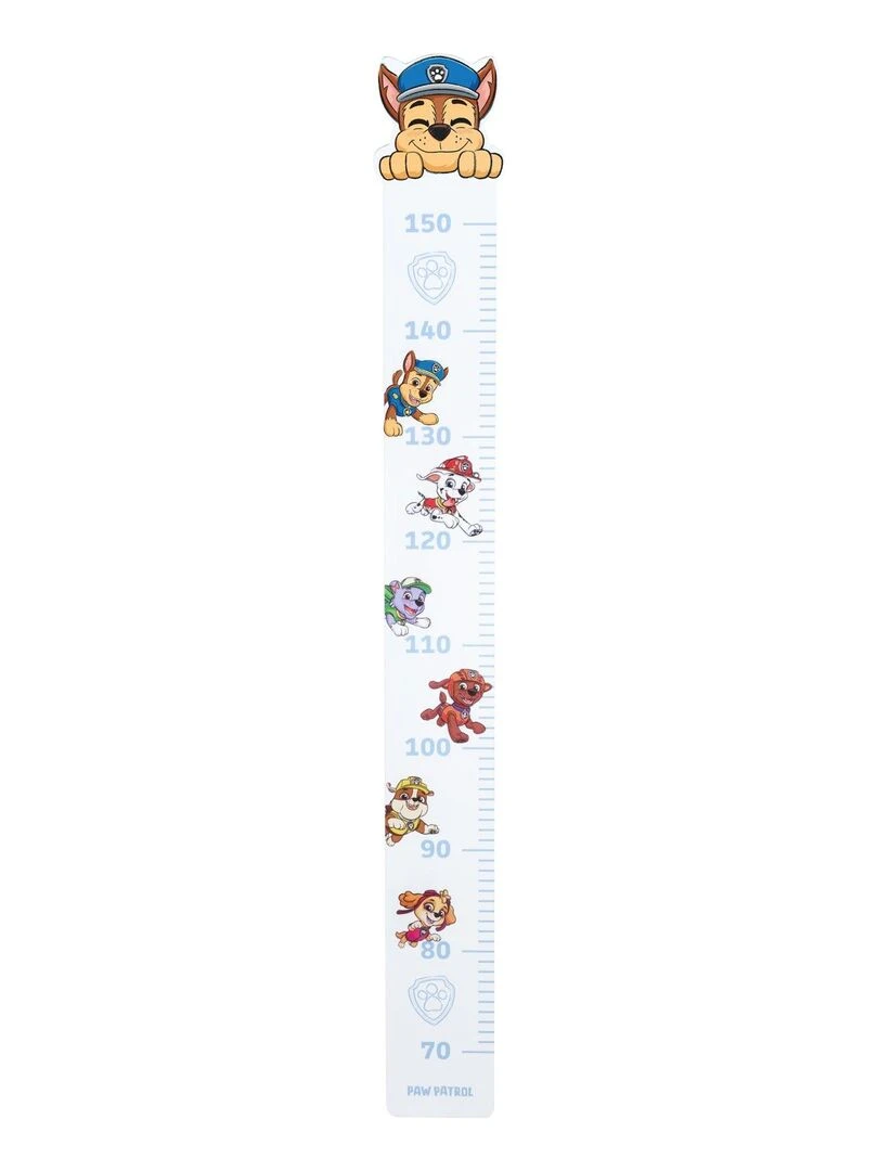 ROBA Toise Murale pour la Chambre d'Enfant 'Paw Patrol' de 70 à 150 cm Motif Chiens Bleu Gris Blanc Bleu Gris