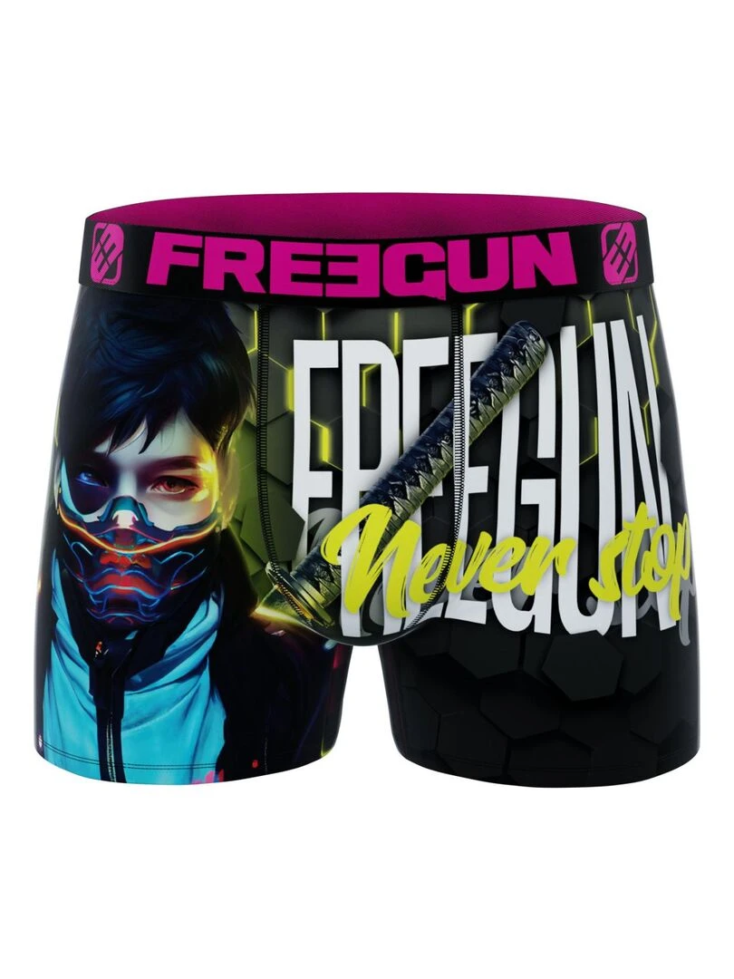 Lot de 3 boxers enfant Manga Cyber Freegun   Rose