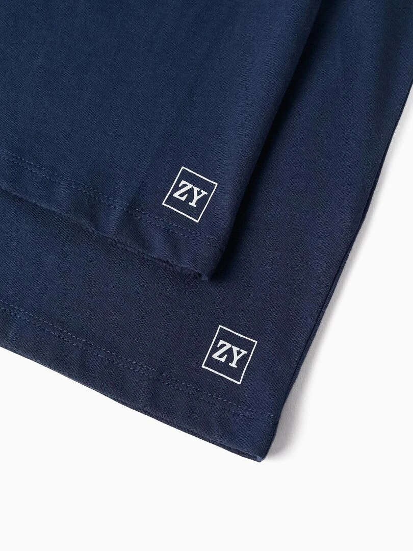 Pack 2 T shirts à manches longues pour garçon manches longues   Bleu foncé