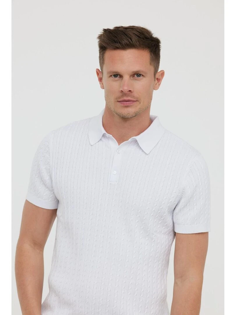 Lee Cooper   Polo manches courtes coton regular BACCI MC   Blanc