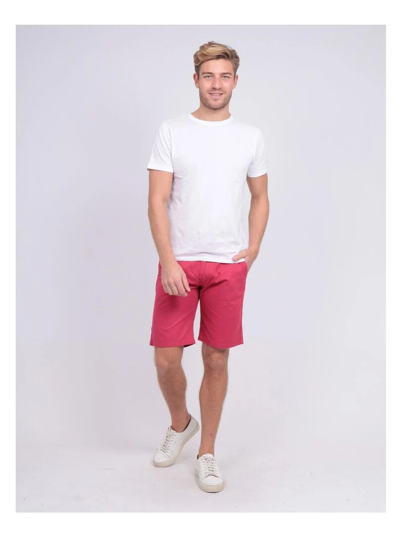 Bermuda chino BAGOO   Rose fushia