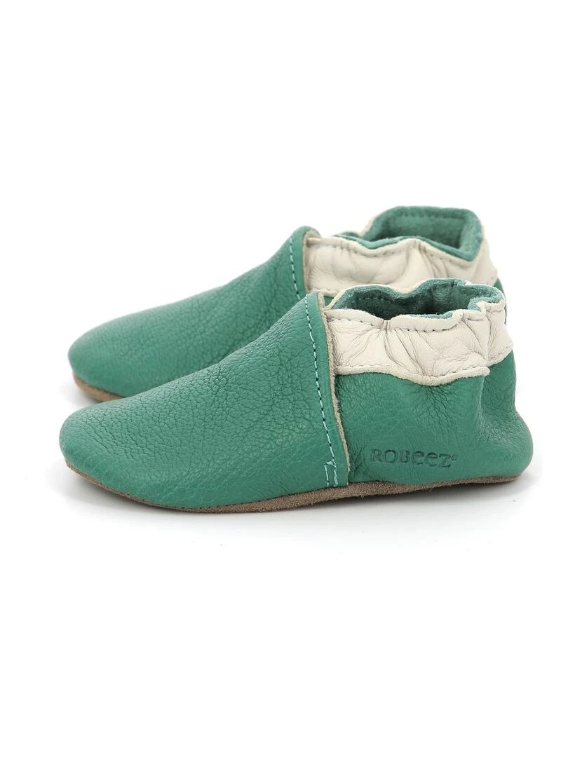 Chaussons Cuir Coddle Baby   Vert