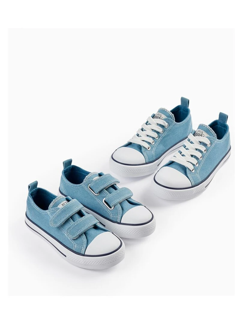 Baskets en jean pour enfant '50s Sneaker' CUBA Bleu