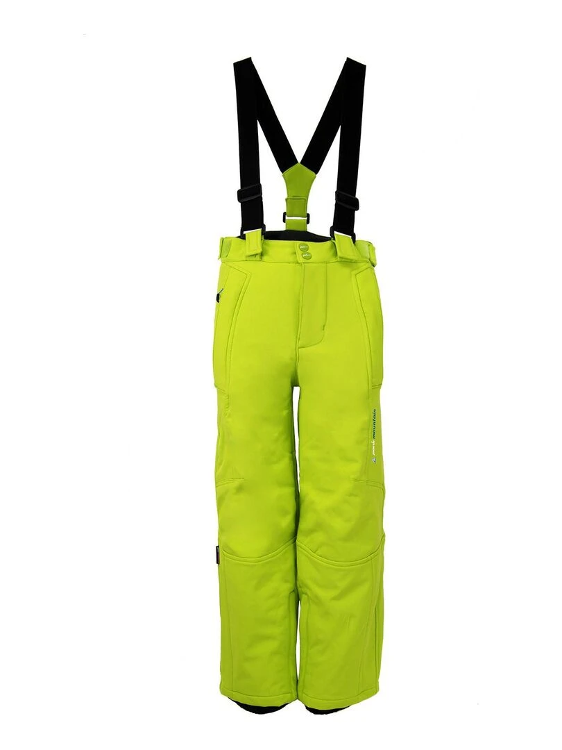 Pantalon de ski garçon ECESOFT PEAK MOUNTAIN Vert anis