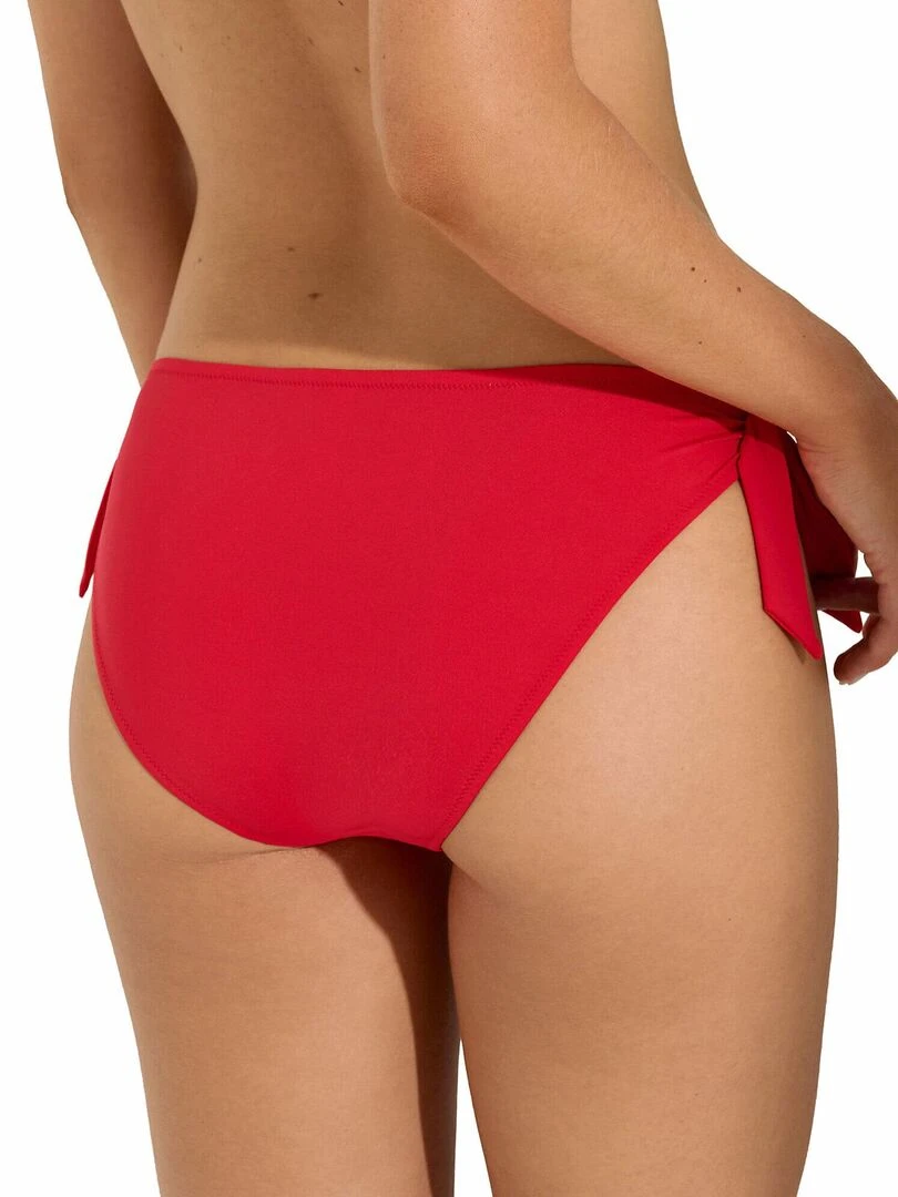 Bas maillot slip de bain à nouettes amovibles Quito   Rouge