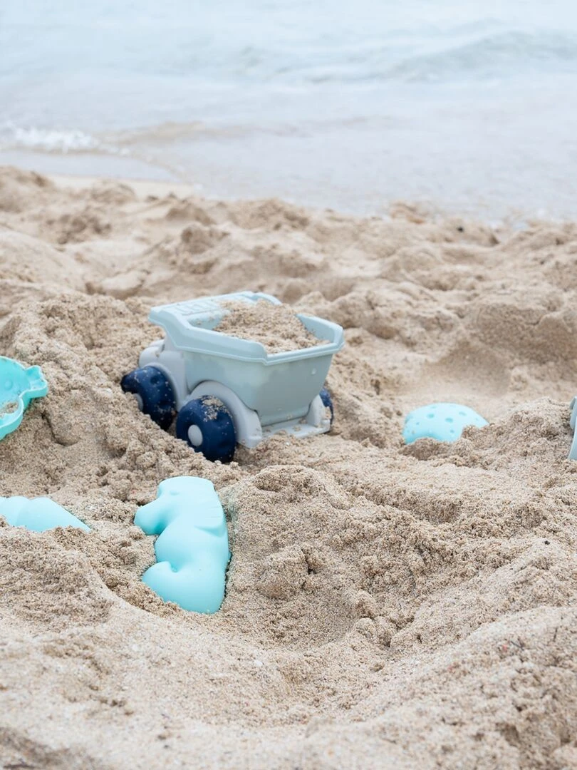 Kit de jouets de sable pour bébé 6 pièces  Theo   Gris Bleu ciel Gris