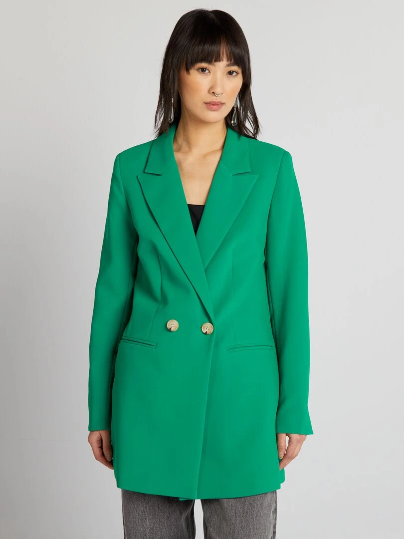 Veste longue de tailleur   Vert