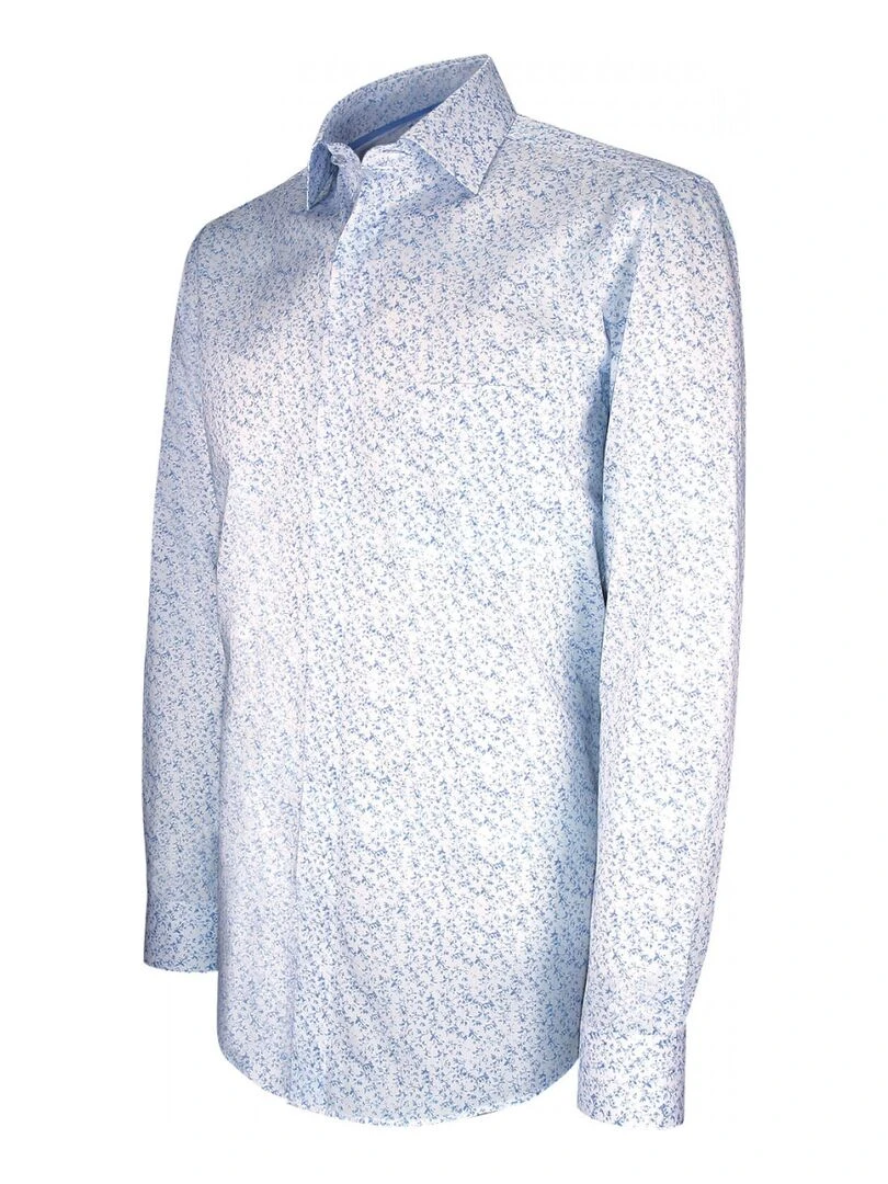 Chemise liberty gorge cachée mode DYLAN   Blanc