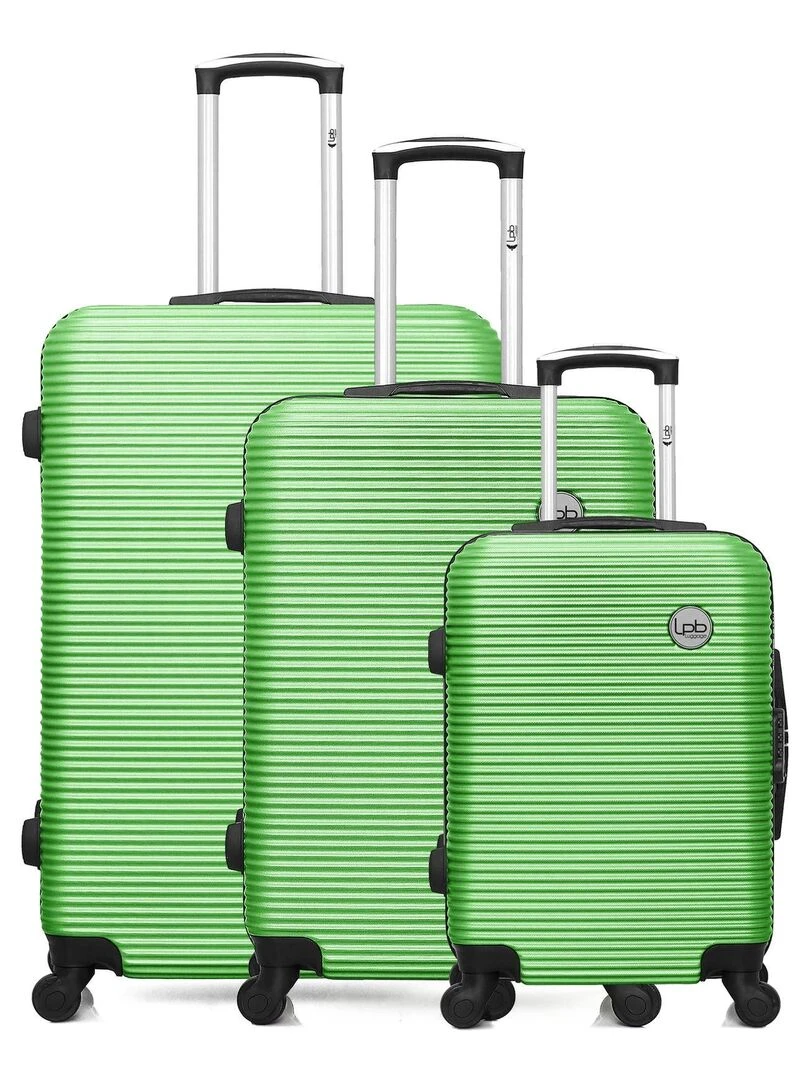 LPB Set de 3 ABS MUNICH 4 Roues Vert