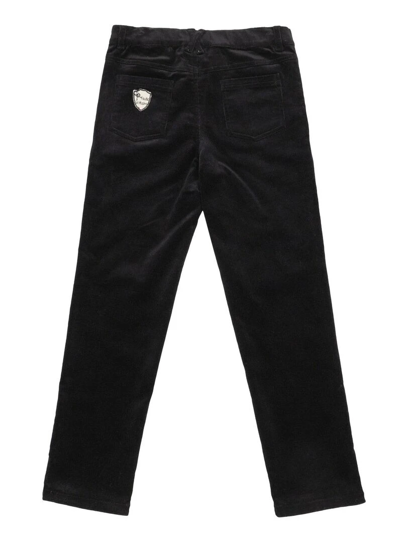 Pantalon Chino Garçon  Velours Noir  SAINCLAIR   'LA FAUTE A VOLTAIRE'   Noir