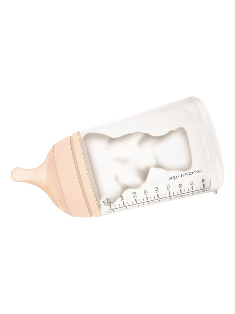 Coffret biberon spécial allaitement Zerø.Zerø et accessoires (180 ml)   Beige