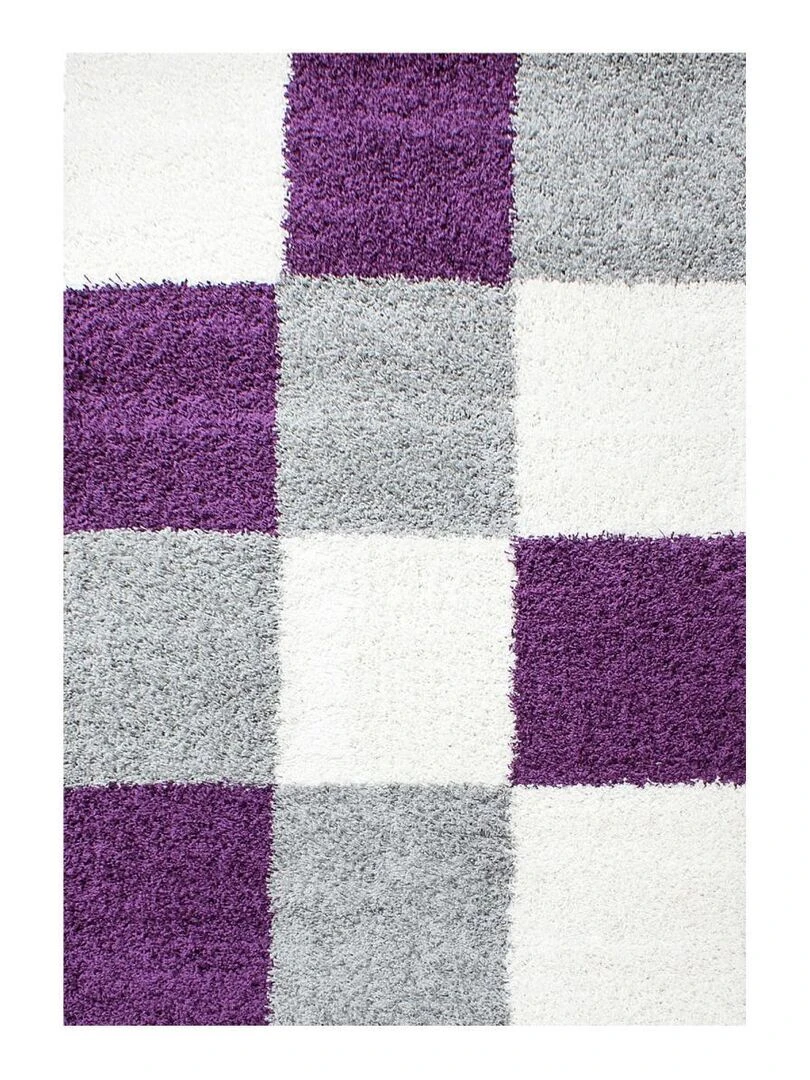 Tapis shaggy CARRÉ A OEKO TEX® Violet