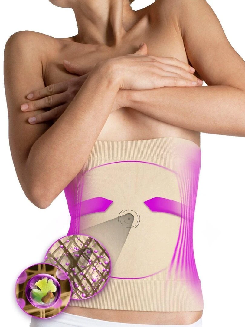 Ceinture Gainante avec Actifs Minceur Beige