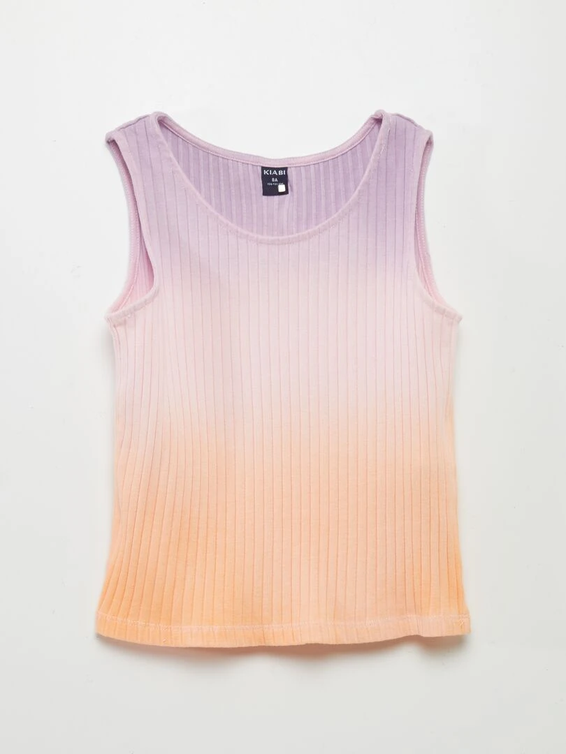 Débardeur côtelé Tie and dye