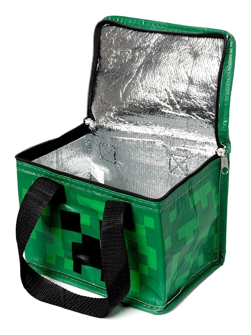 Sac à repas isotherme 16 x 21 cm Minecraft Creeper Vert