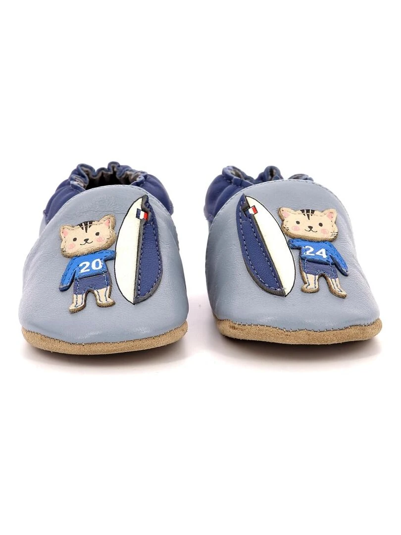 Chaussons Cuir Surfing Boy   Bleu