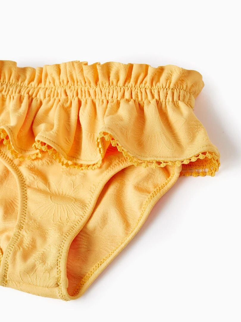 Culotte de Bain + Foulard pour Bébé Fille   Jaune