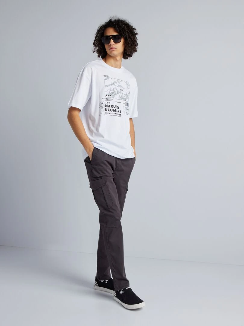 Pantalon slim multipoches Noir