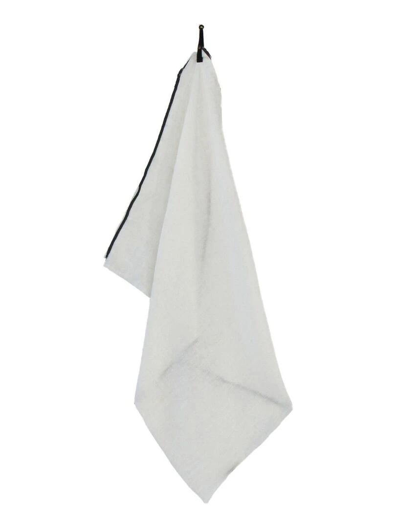 Torchon de cuisine tissé en lin Blanc