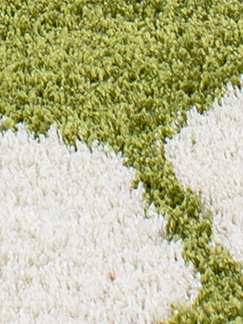 Tapis enfant tapis rond Ø 120cm SHAGGY FOOT Vert OEKO TEX idéal pour Salon Vert