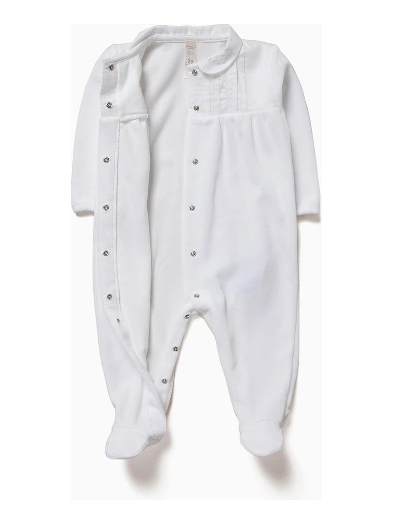 GRENOUILLÈRE BIMATIÈRE VELOURS ESSENTIALS LINE Blanc