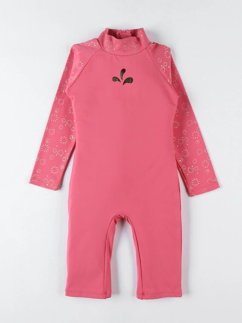 Combi UV à imprimé feu d'artifice  foncé   Archimède   Rose