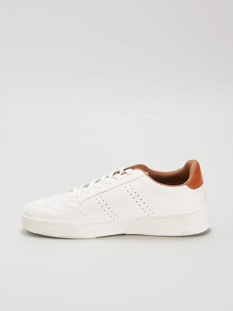 Baskets basses   Blanc/marron