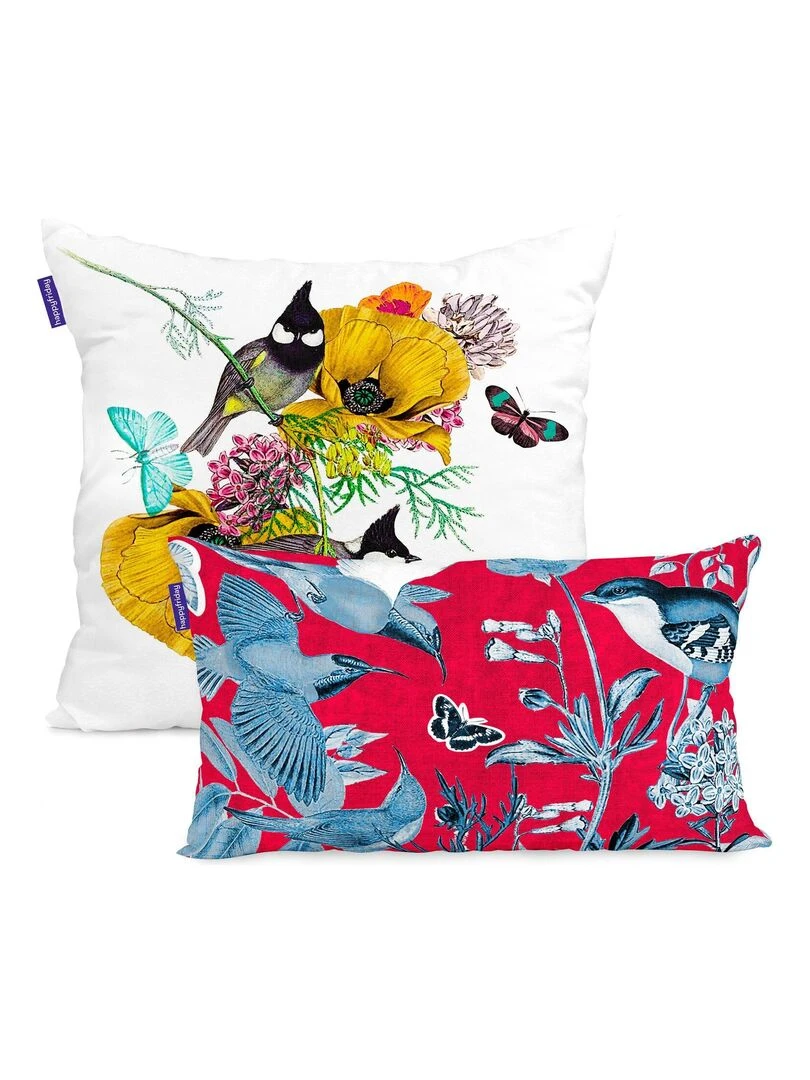 Housse de coussin Golden lands "Happyfriday"   Blanc