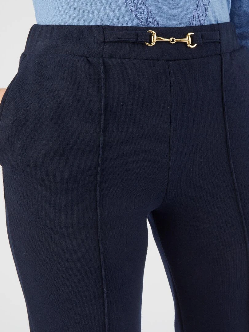 Pantalon droit maille milano Thermolactyl Damart Bleu marine