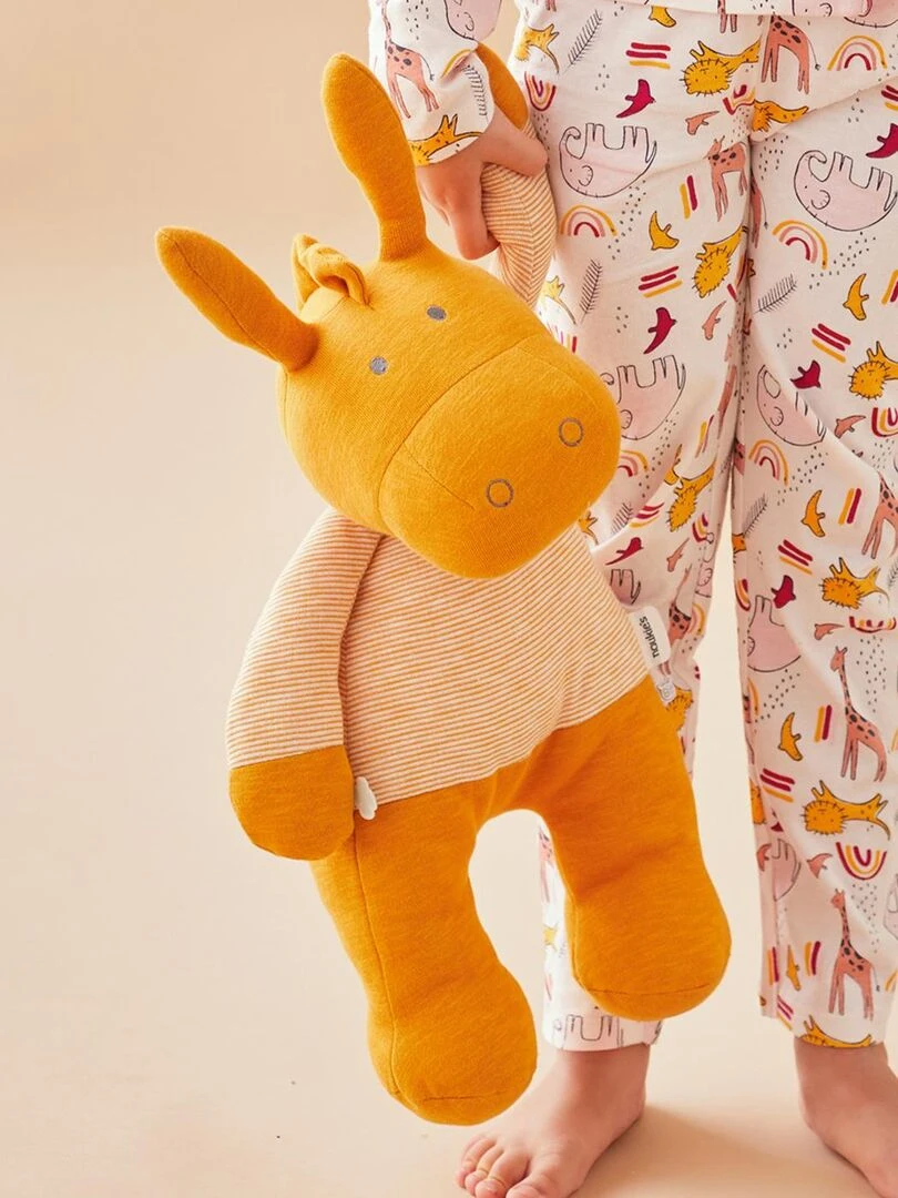 Peluche coton BIO 40cm Paco ocre   Jaune