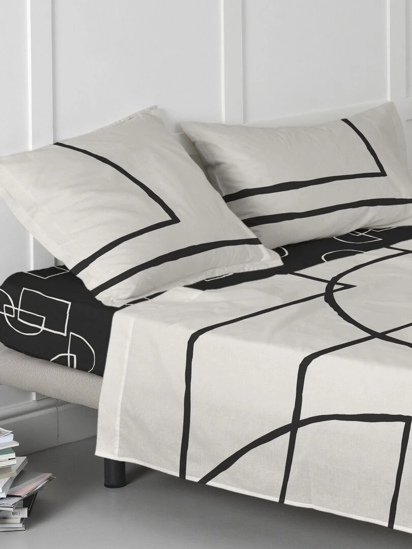 Drap housse Serenity "Happyfriday"   Blanc