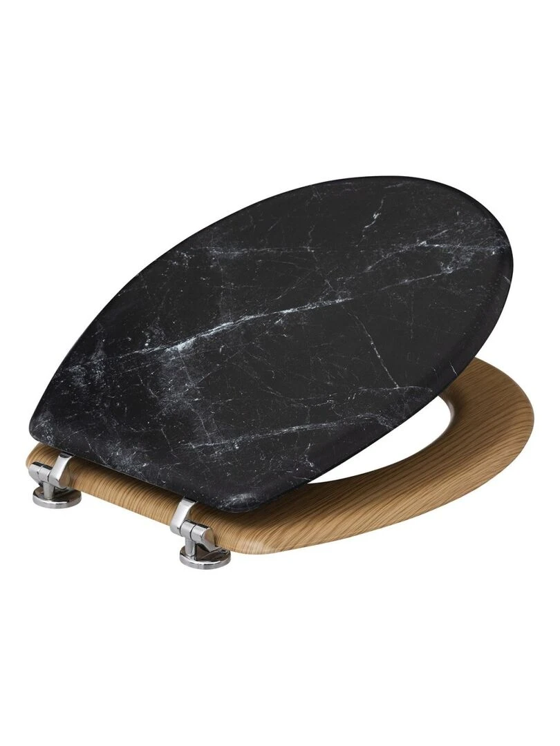 Abattant WC bois zinc noir Lea Noir