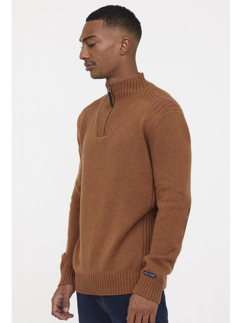 Lee Cooper Pull manches longues polyester regular CHAR Camel