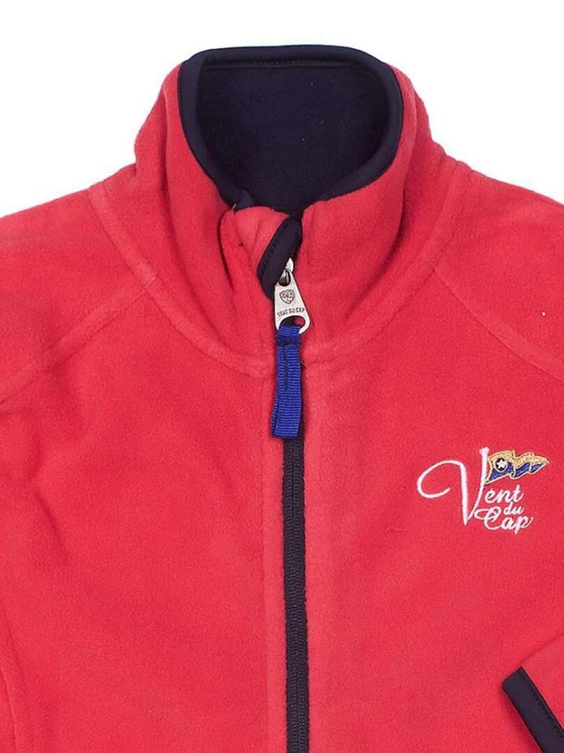 Blouson polaire fille GALICEA   VENT DU CAP   Rouge