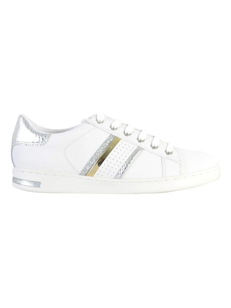 Basket Cuir Geox Jaysen Blanc