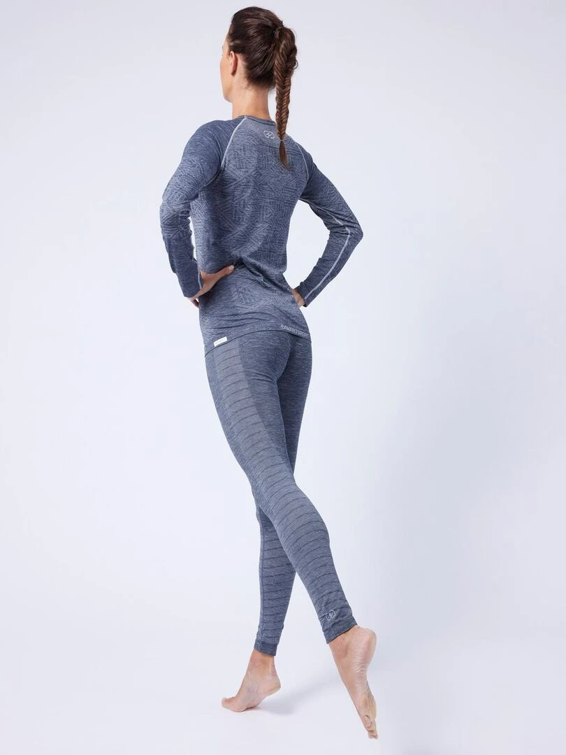 Tee shirt manches longues Dynamic Climatyl   DamartSport   Gris chiné