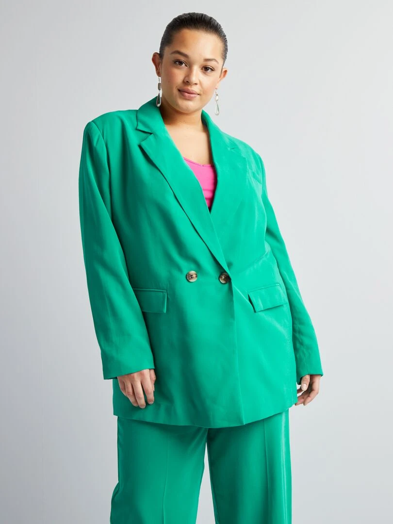 Veste tailleur en twill   Vert
