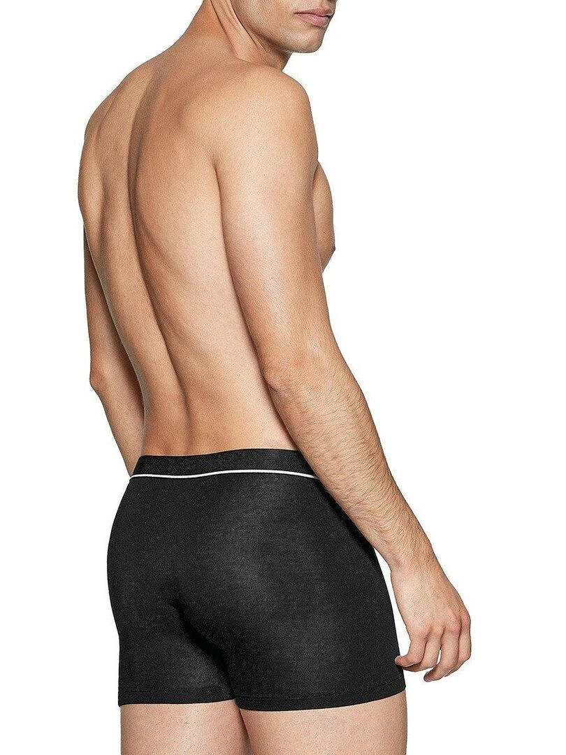 Pack de 2 boxers unis en fibre lyocell I am Global   Vert