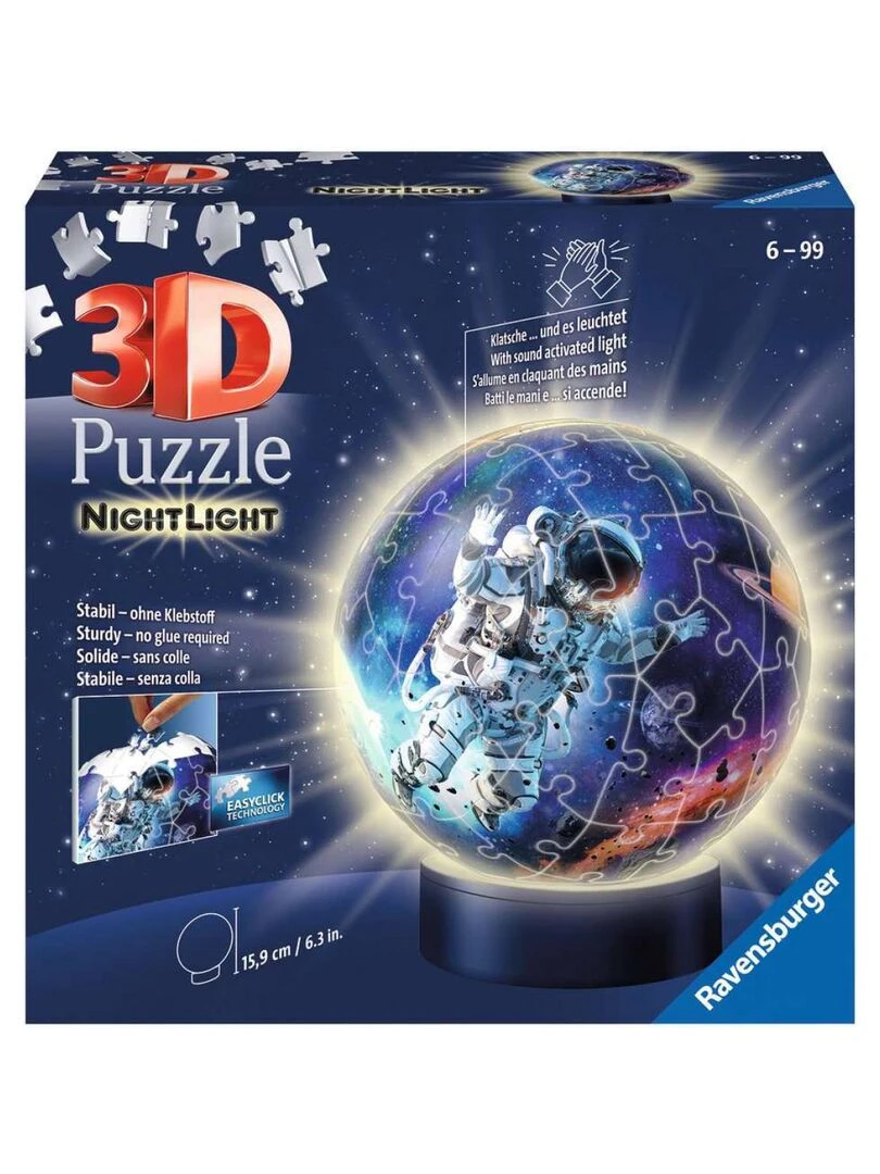 Puzzle 3D Ball 72 pièces illuminé Les astronautes N/A
