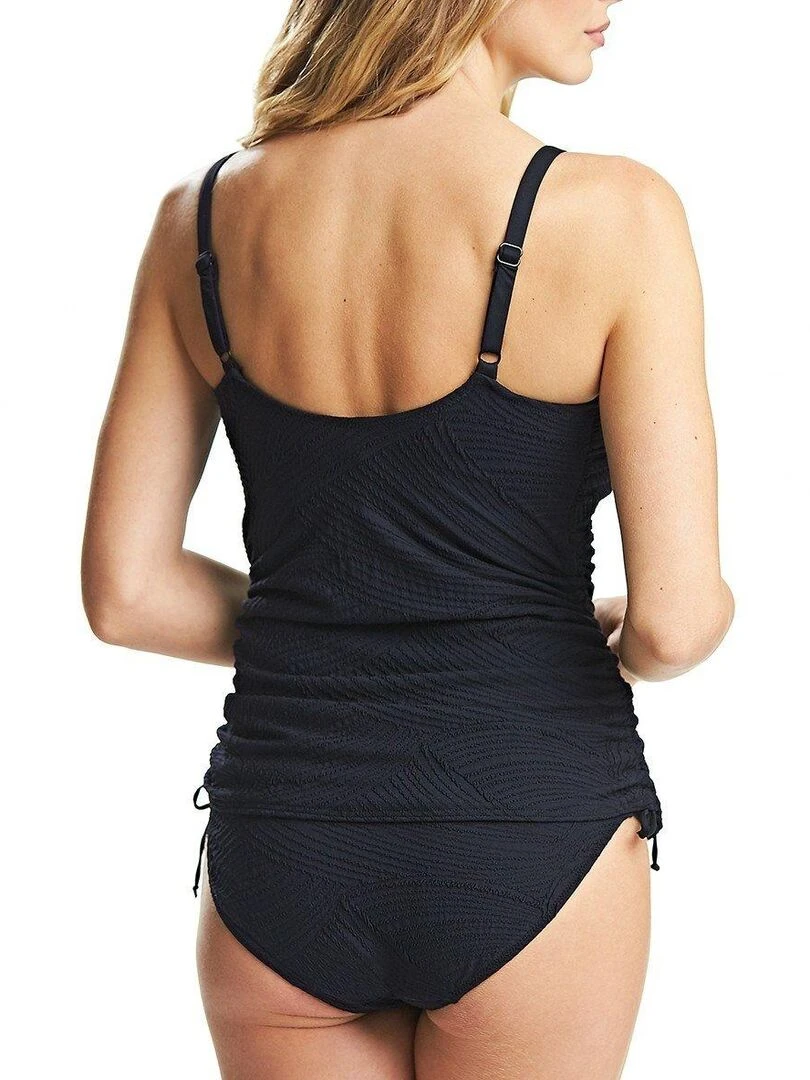 Haut de maillot tankini twisté avec armatures Ottawa   Noir