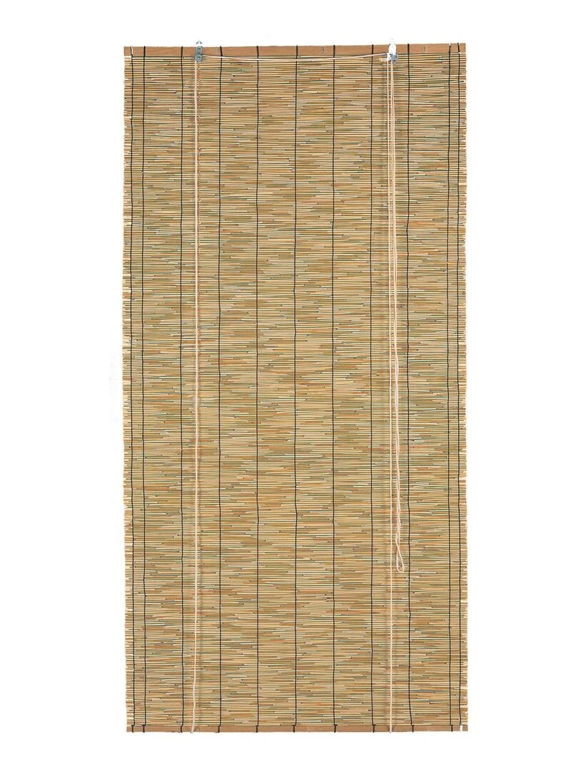 Store en baguettes de roseau avec enrouleur Beige