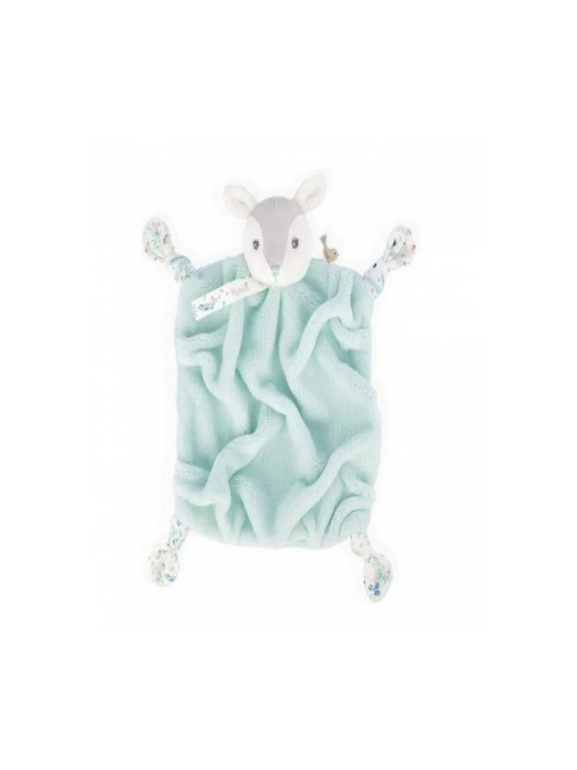 Doudou attache sucette doudou plat Plume faon vert d'eau (20 cm) Vert d'eau
