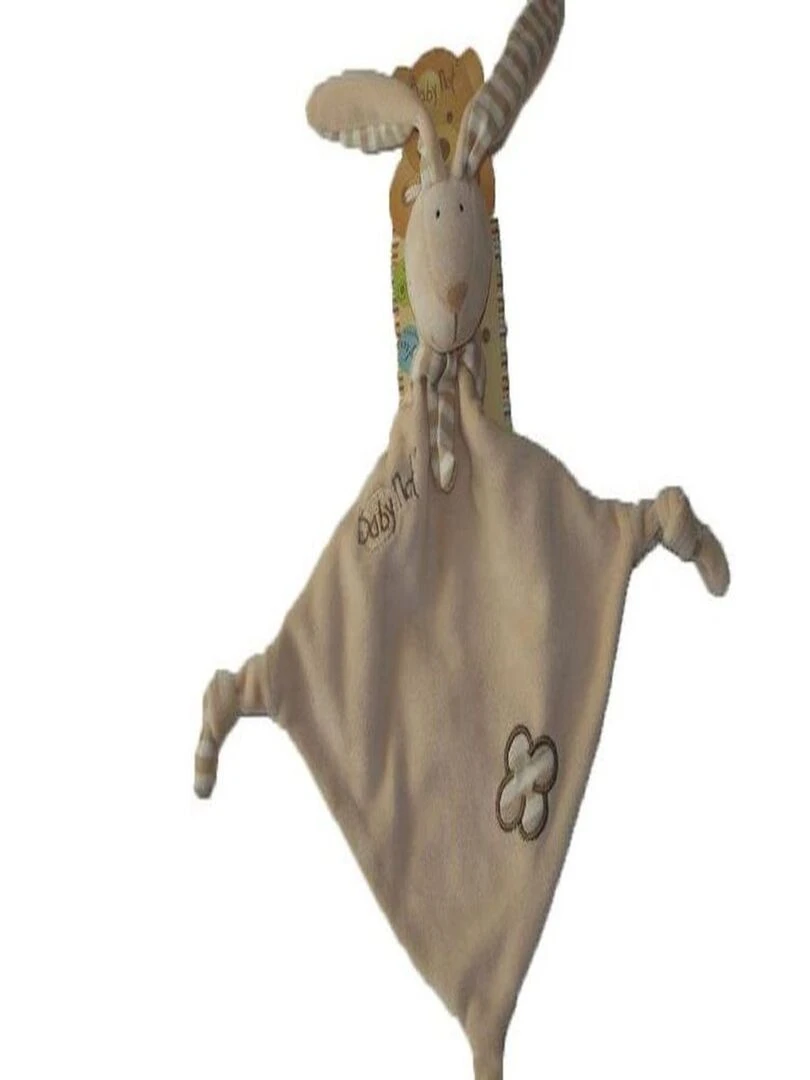 doudou Babynat Lapin Beige foulard  Plat   Beige