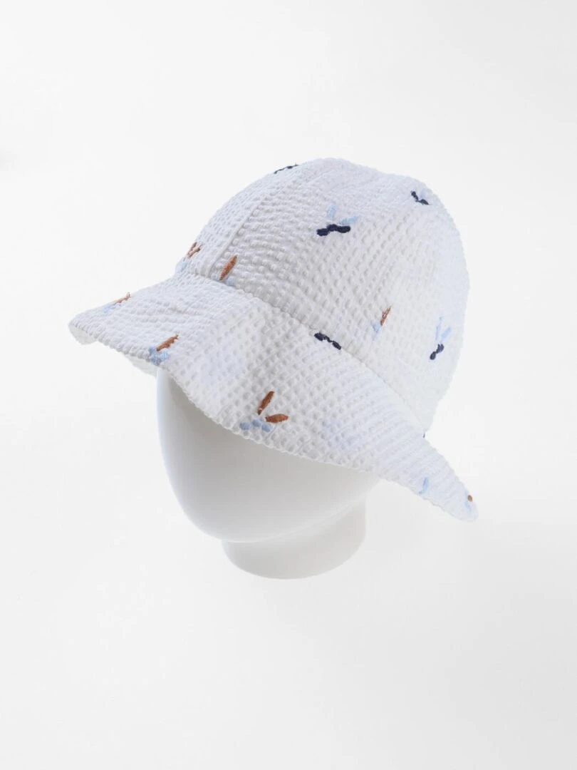 Chapeau imprimé végétal Noukie's Blanc