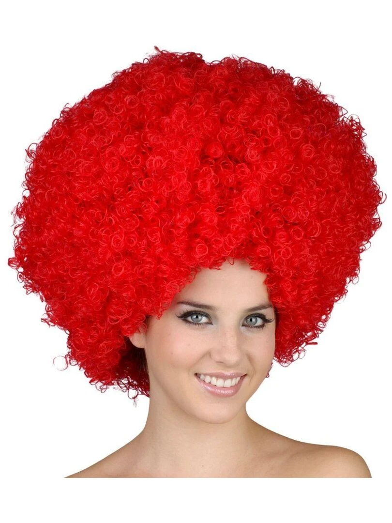 Perruque volumineuse Disco Rouge