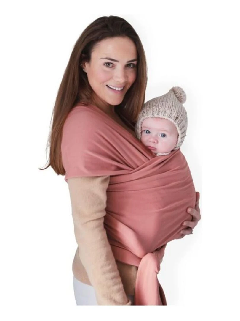 Echarpe de portage bébé Mushie rose Mushie Marron