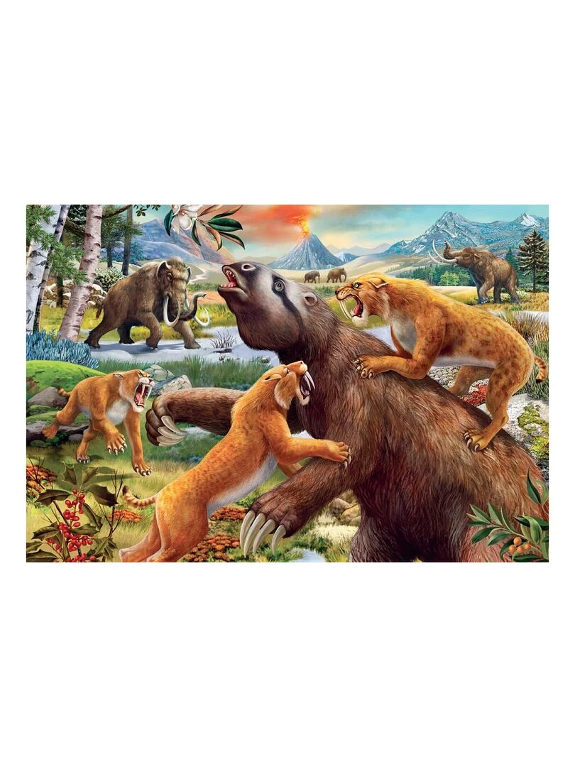 Puzzle 2x24 Piece   Mammouths Et Dinosaures   N/A
