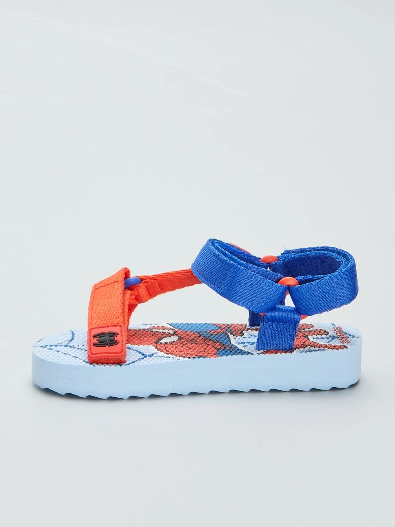 Sandales avec sangles à scratch 'Spiderman'   bleu